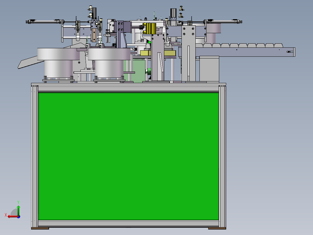 散热器装钉机、自动化小散热器组装机后视图