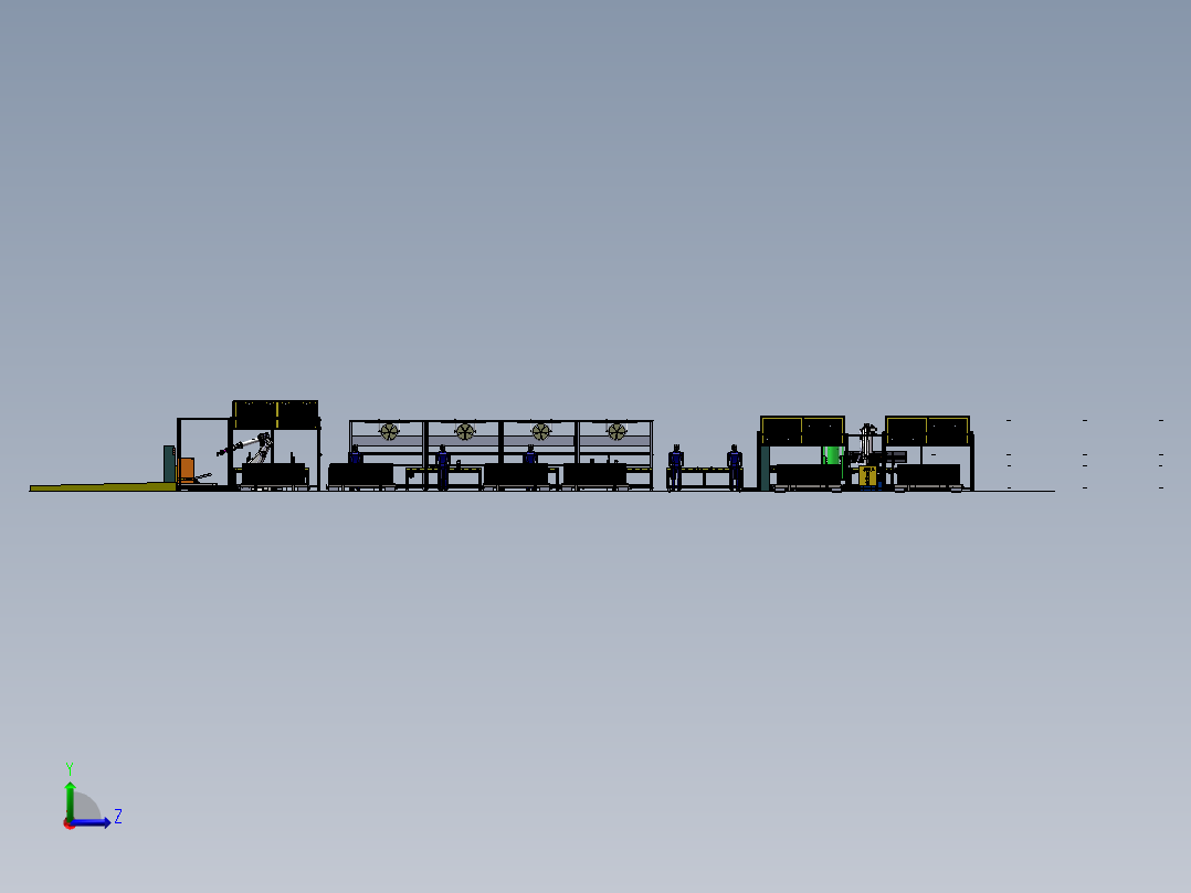 2023.02月-电梯复合门板涂胶装配装箱生产系统（sw19可编辑+工程图）左视图