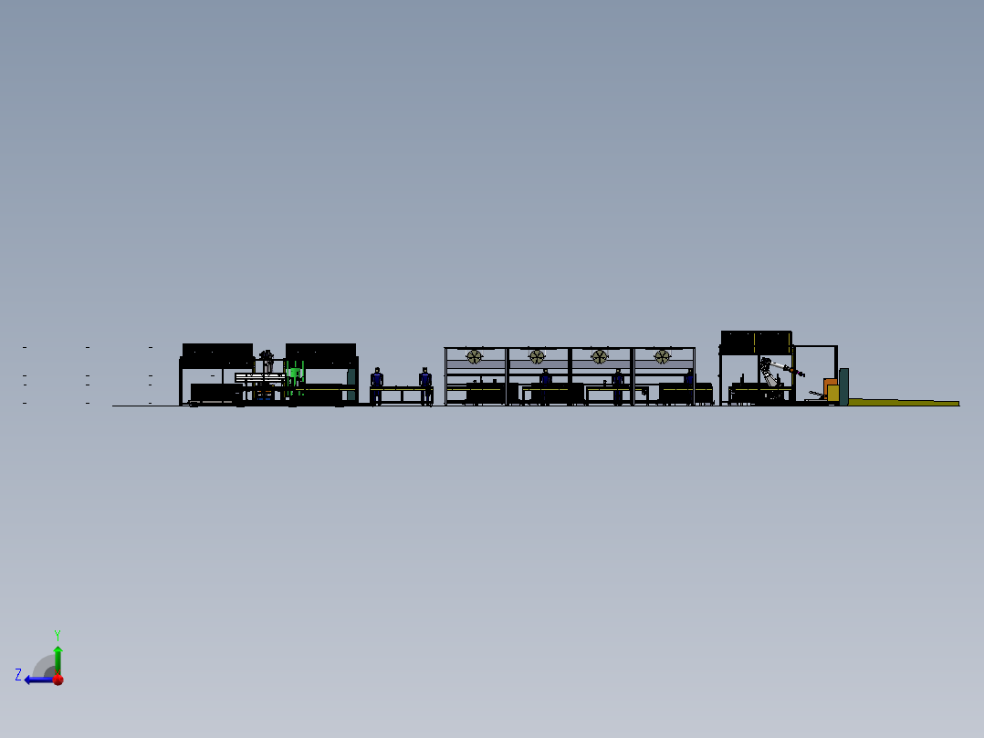 2023.02月-电梯复合门板涂胶装配装箱生产系统（sw19可编辑+工程图）右视图