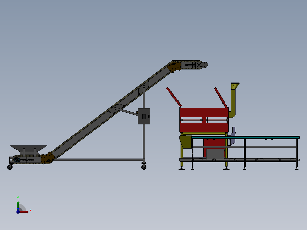 耐克皮衣自动整形平烫生产线sw17可编辑前视图