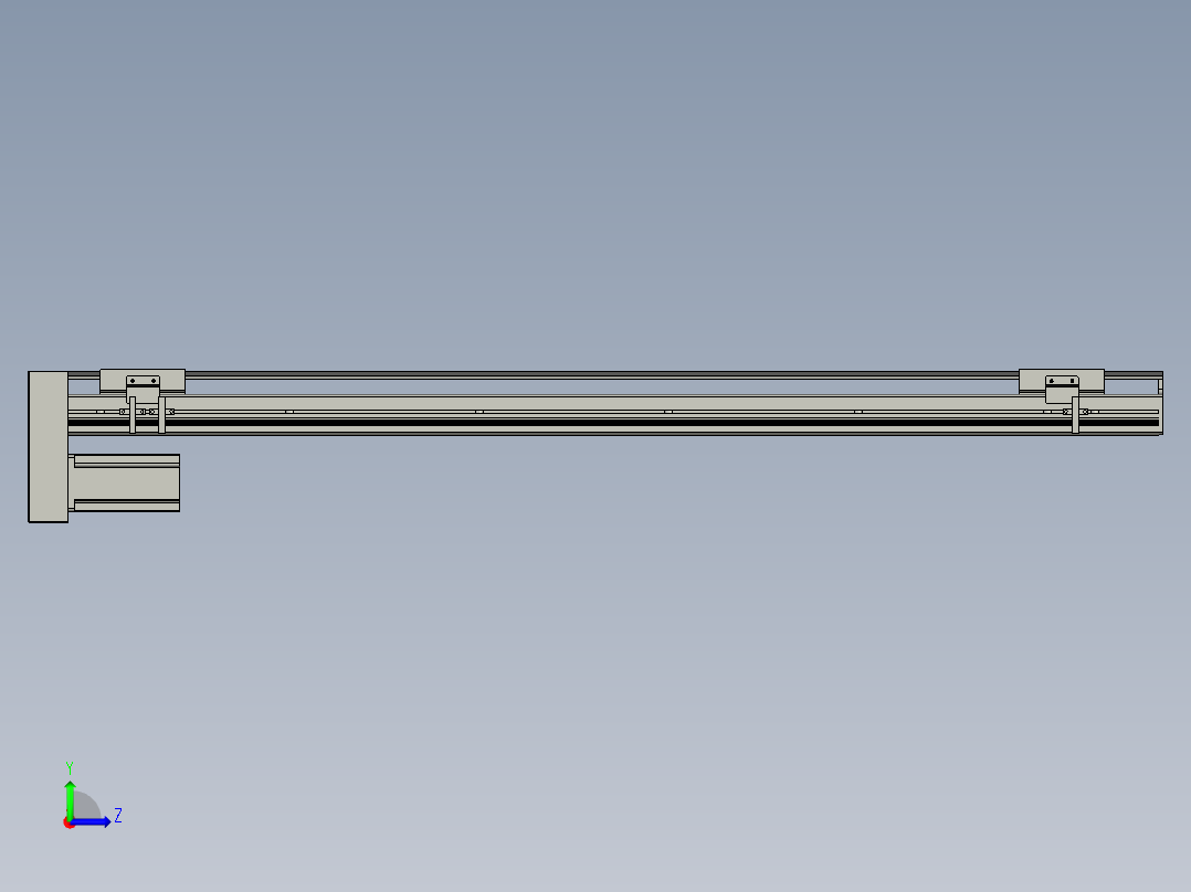 直线模组LHAT10-CA-S950-D-C3设计图纸左视图