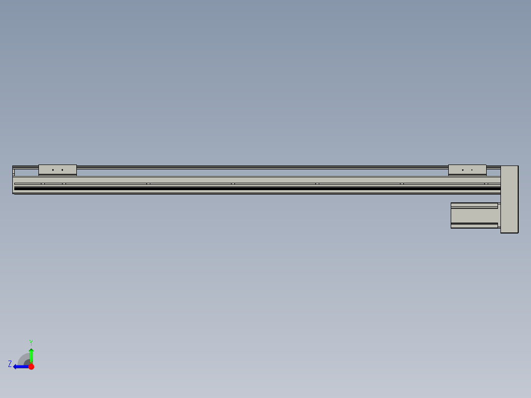 直线模组LHAT10-CA-S950-D-C3设计图纸右视图