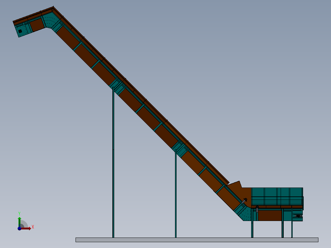 45度18m运输链式输送机前视图