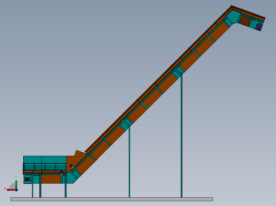 45度18m运输链式输送机后视图