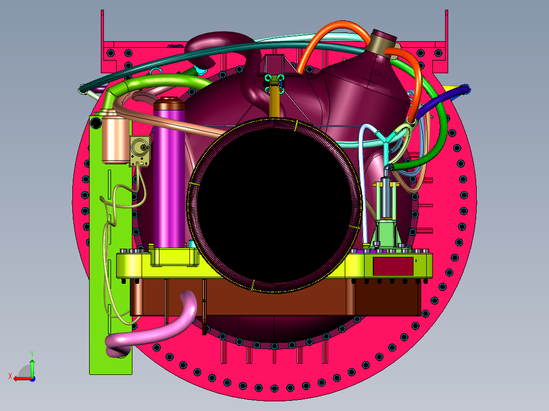 陆战坦克航空技术发动机后视图