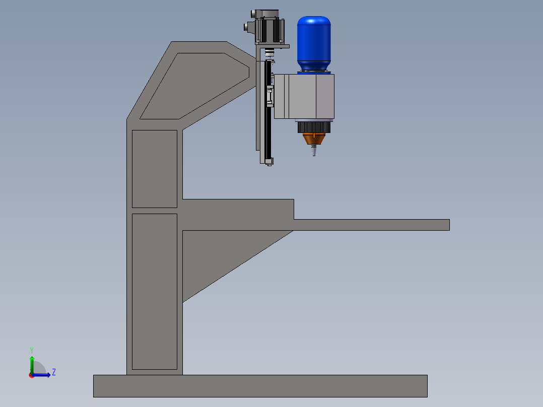 卯枪机构模型左视图