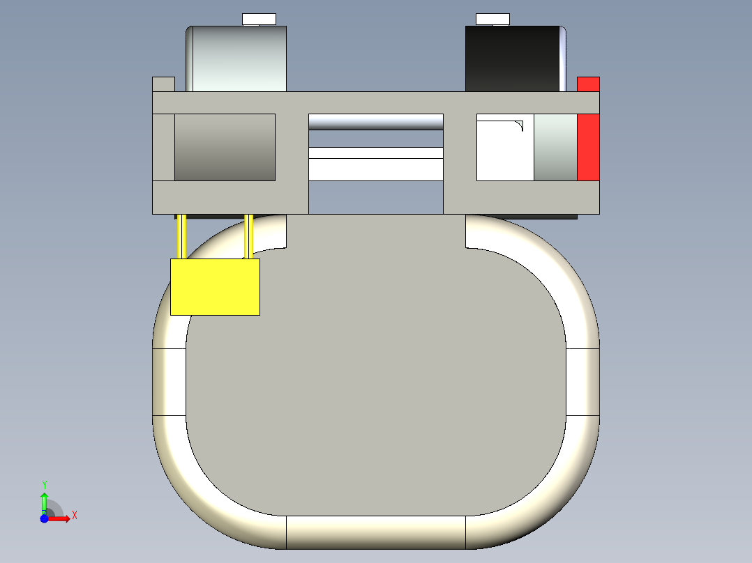 罐式半挂车前视图