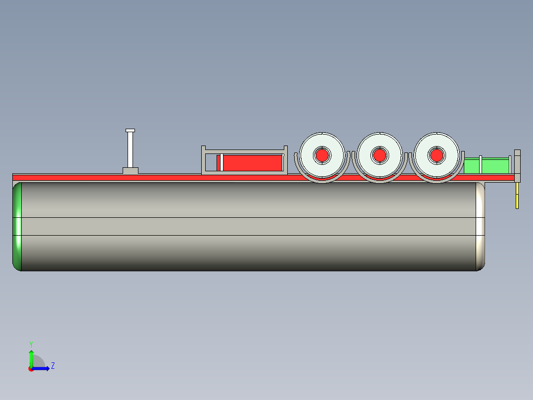 罐式半挂车左视图