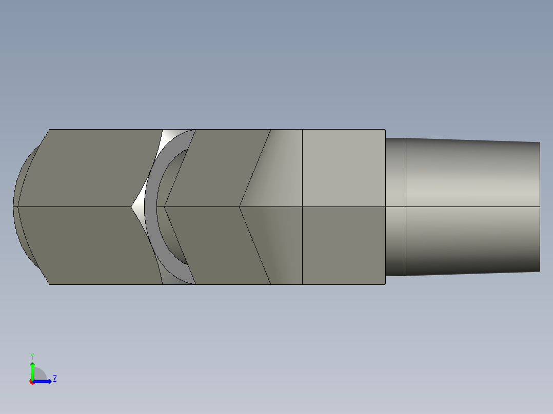 卡套式工业通用硬管接头4-4_vbu-s左视图