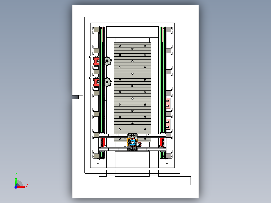 天车动梁五轴大龙门加工中心8030前视图