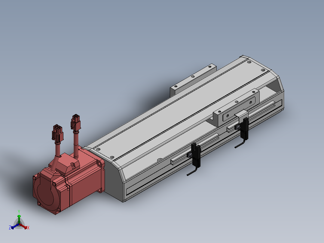 精密模组MY100-T10-100L-BC-P20B-C4-C正等轴测图