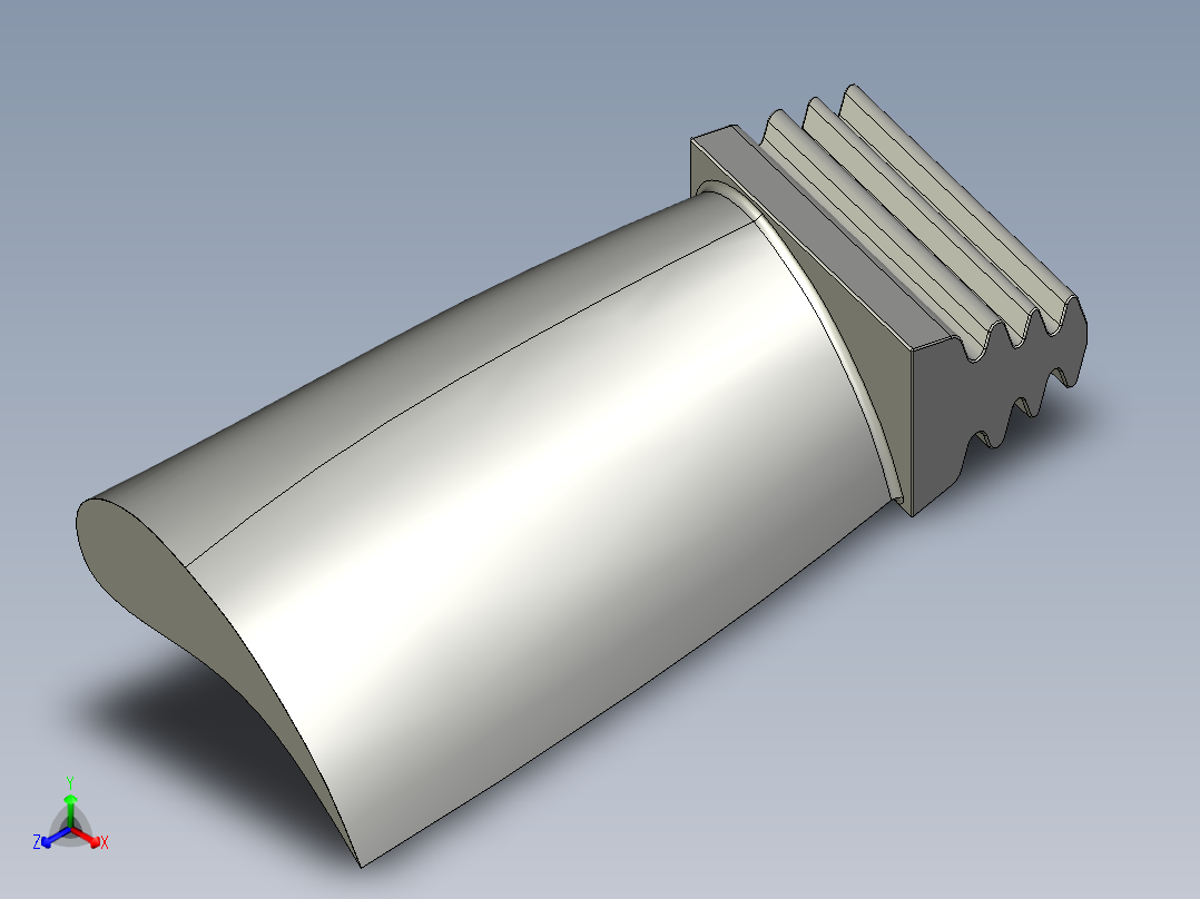 涡轮旋转叶片647---模型格式为 stp