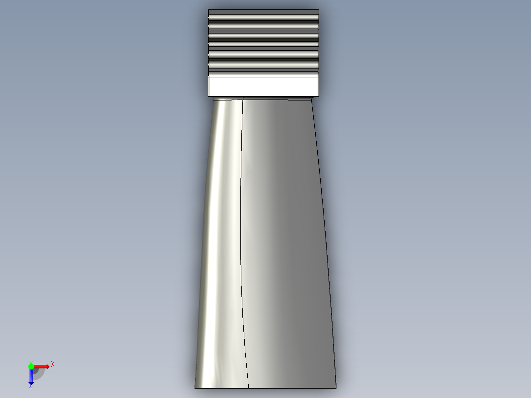 涡轮旋转叶片647---模型格式为 stp俯视图