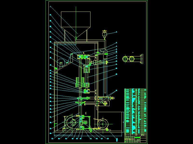 三角包装袋形式的液体立式成型－充填－封口包装机设计