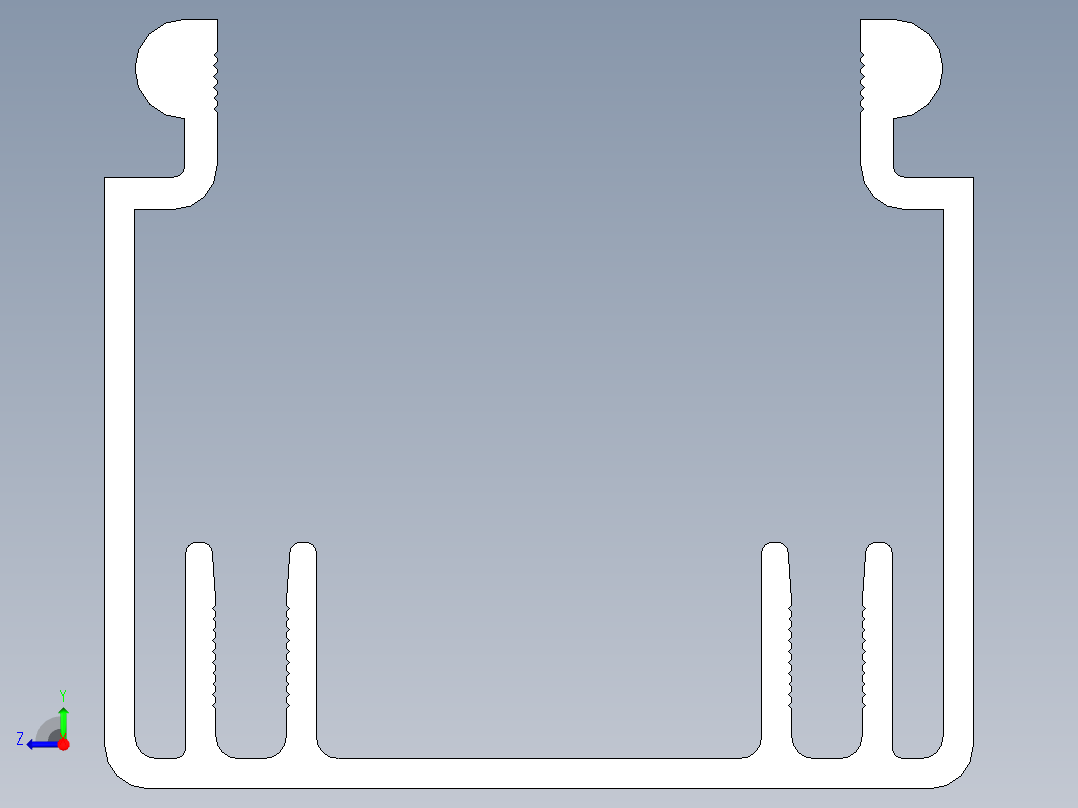 型材-KJN CABLE CONDUIT 40X40 KJN511011.STEP右视图
