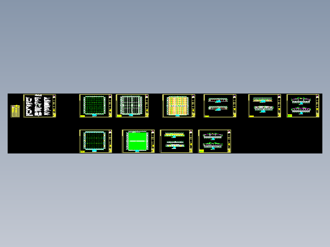 杭州某公司原料库钢结构工程CAD