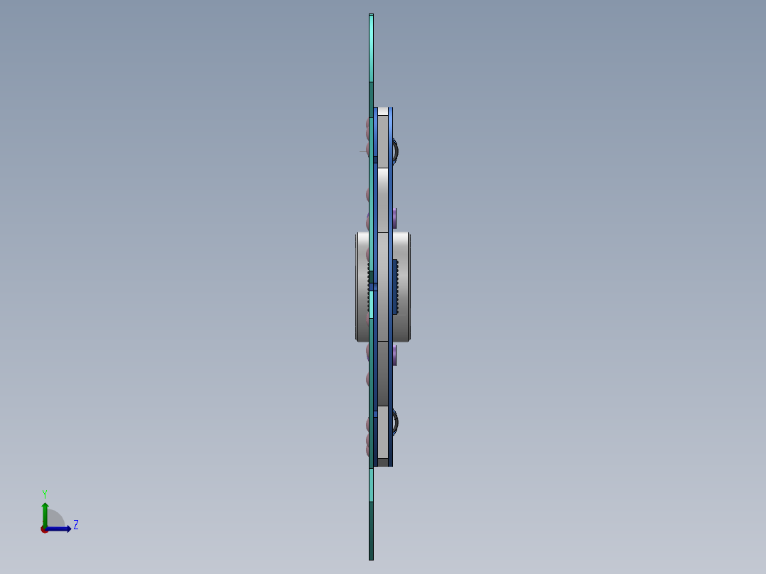 别克君威膜片弹簧离合器左视图