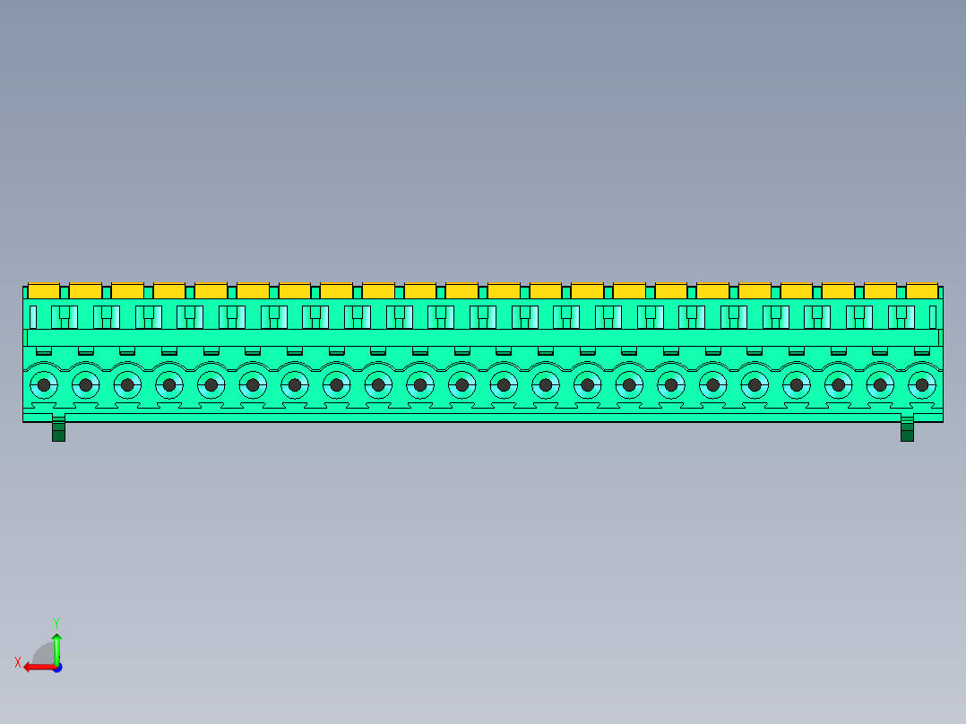 DEGSON 2EDG 系列 5.0mm 可插拔接线端子组-2EDGKDB-5.0-22P-14-00AH后视图