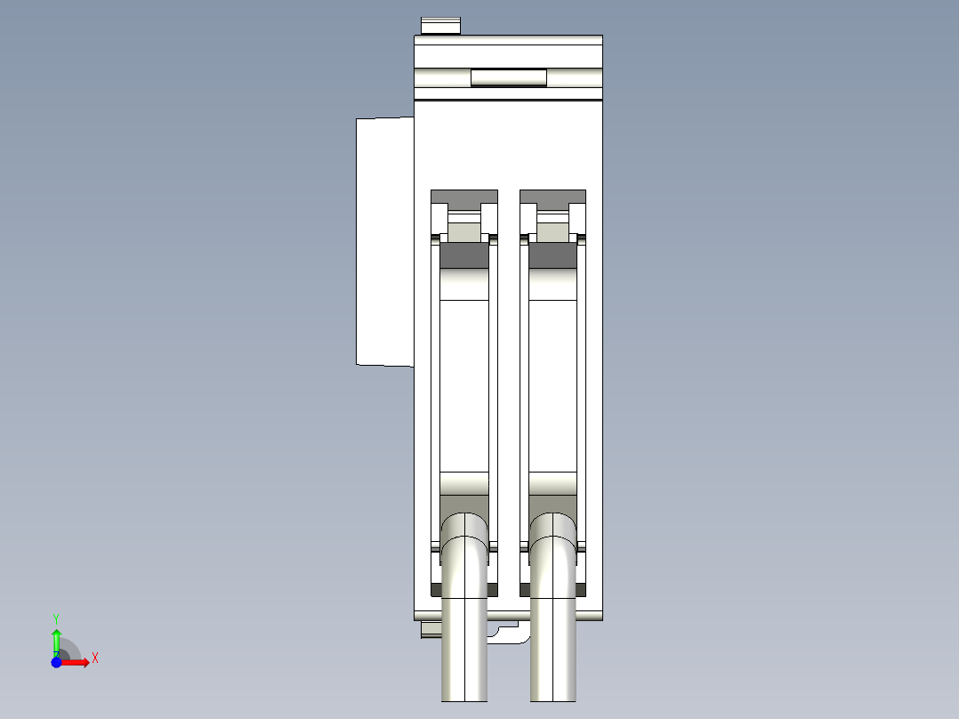 基恩士KV-C64_kc图纸模型前视图