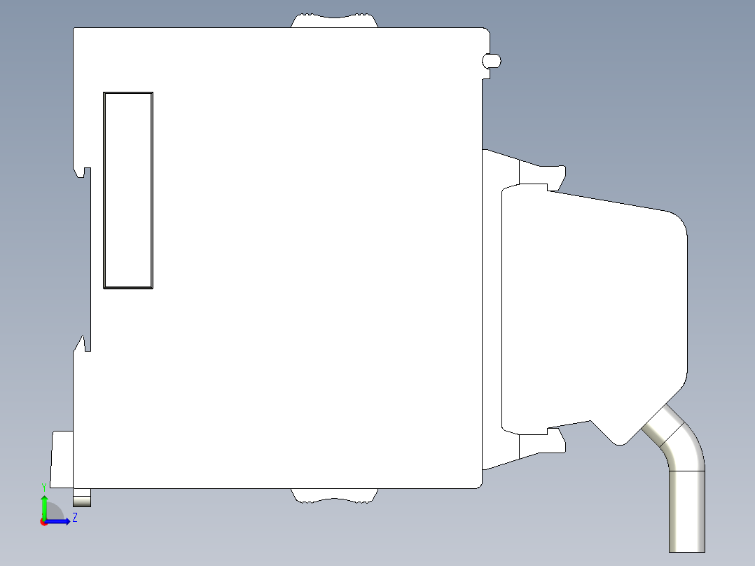 基恩士KV-C64_kc图纸模型左视图