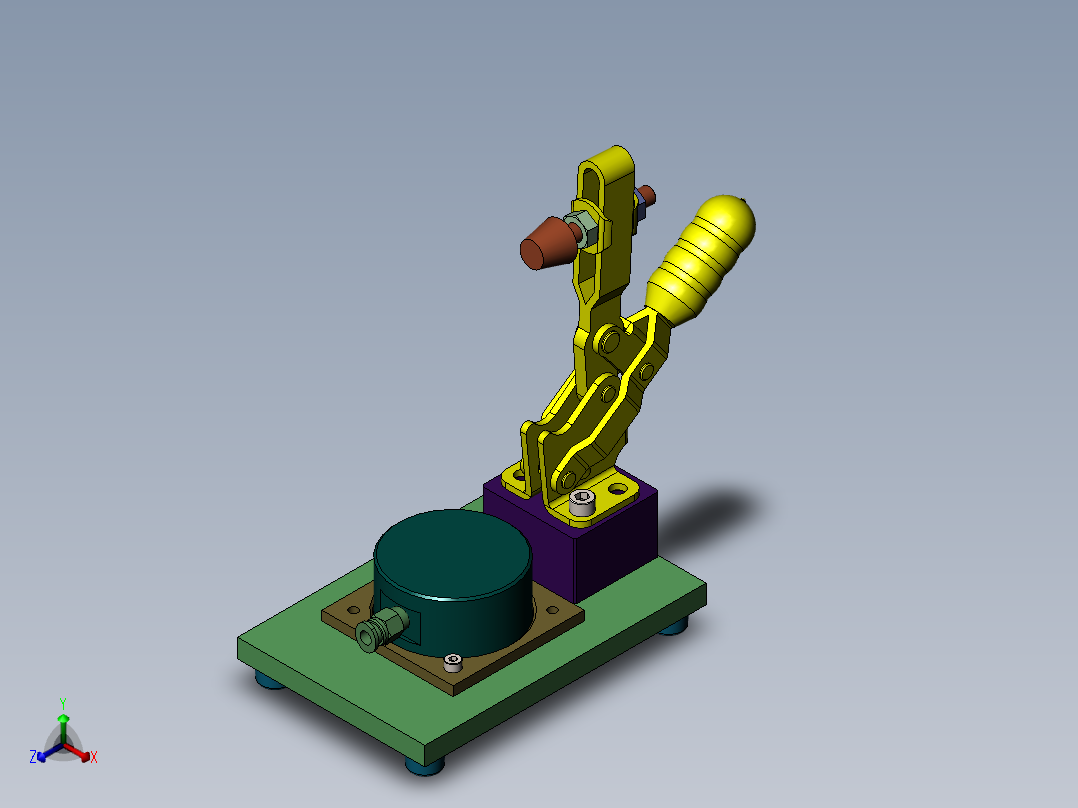 流量检查夹具正等轴测图