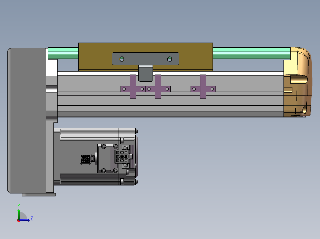 MTH丝杆半封闭模组MTH14-BM-400W左视图