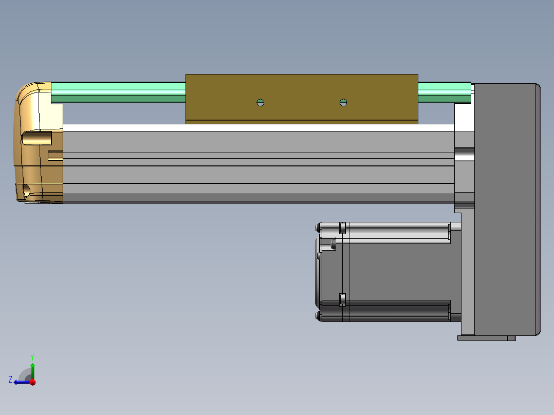MTH丝杆半封闭模组MTH14-BM-400W右视图