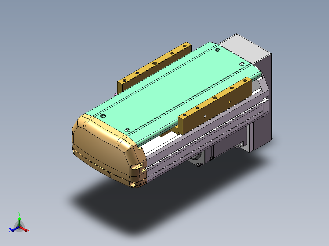MTH丝杆半封闭模组MTH14-BM-400W正等轴测图