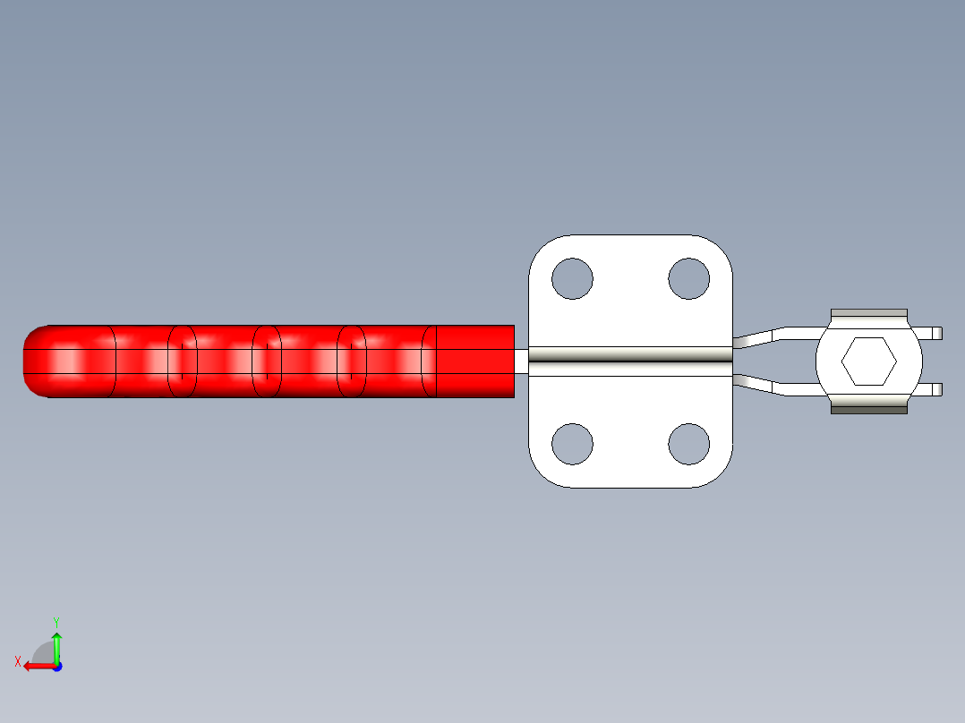 水平式夾鉗SSP(K)-3D多系列多零件图纸模型后视图