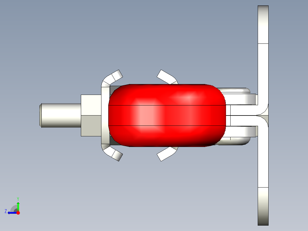 水平式夾鉗SSP(K)-3D多系列多零件图纸模型右视图