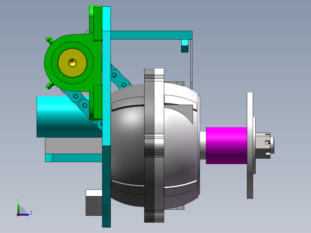 八轮遥控山地车——遥控电动全地形运输车总装左视图