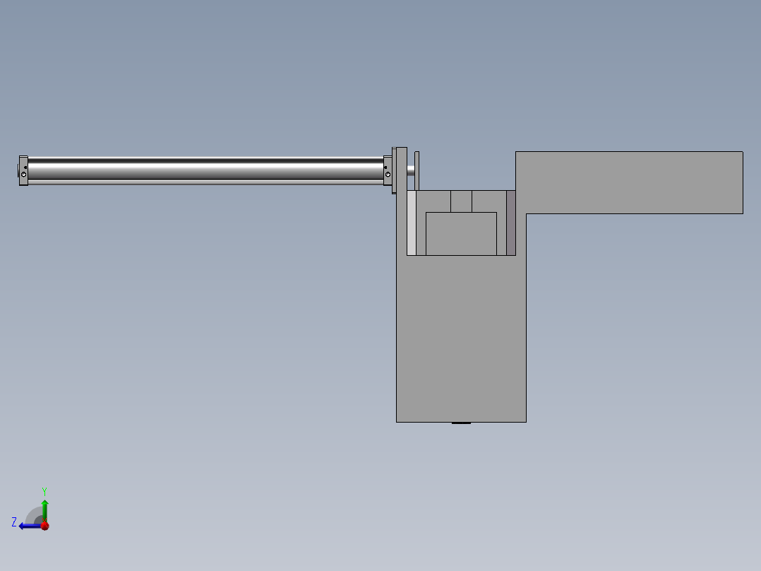 升降推送系统右视图