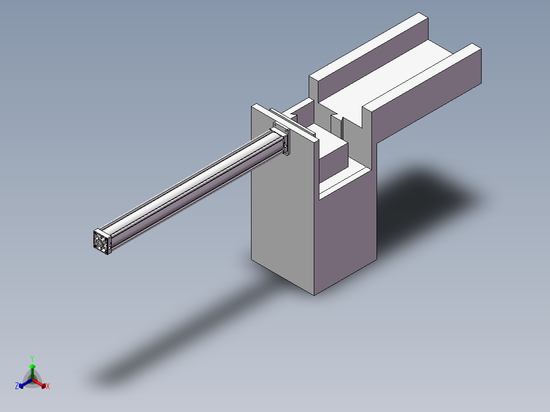 升降推送系统正等轴测图