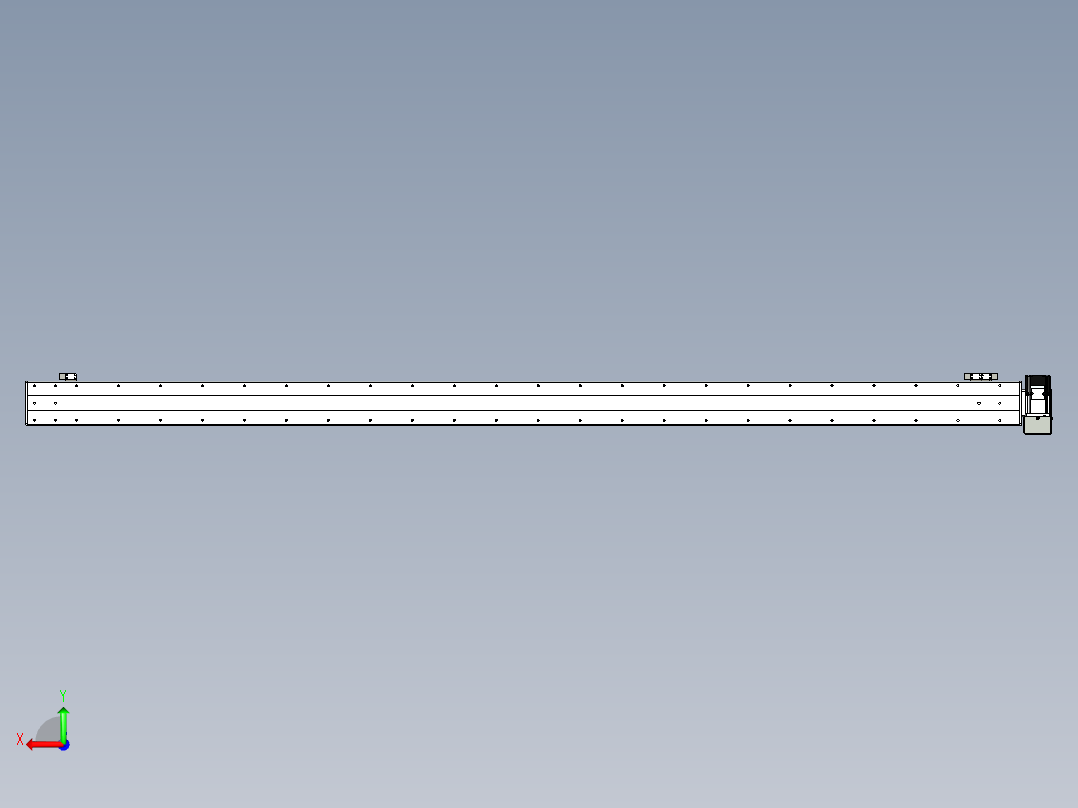 同步带滑台-半封闭B10H-L45-S2150-LD-P40-D3后视图