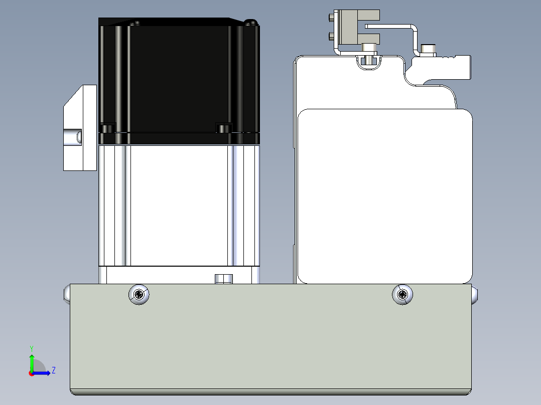 同步带滑台-半封闭B10H-L45-S2150-LD-P40-D3左视图