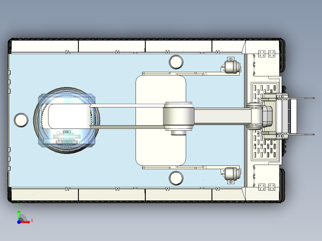 悬崖清理检查勘探分离式机器人前视图