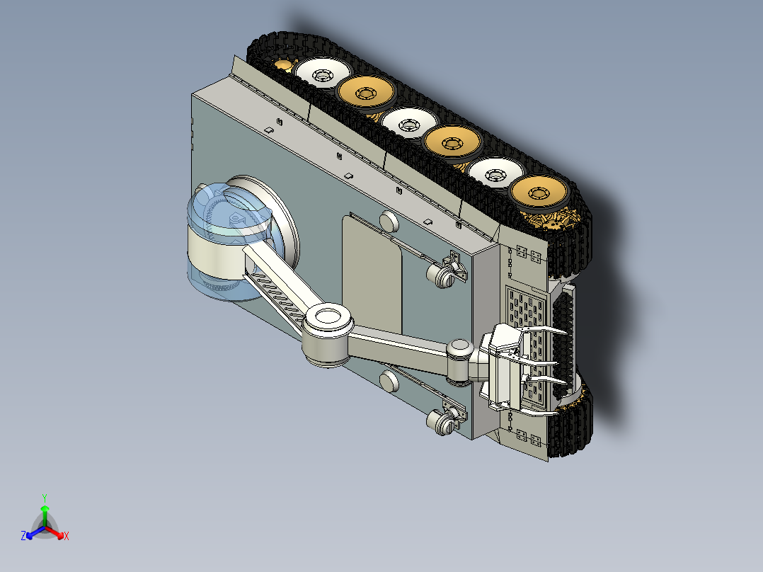 悬崖清理检查勘探分离式机器人正等轴测图