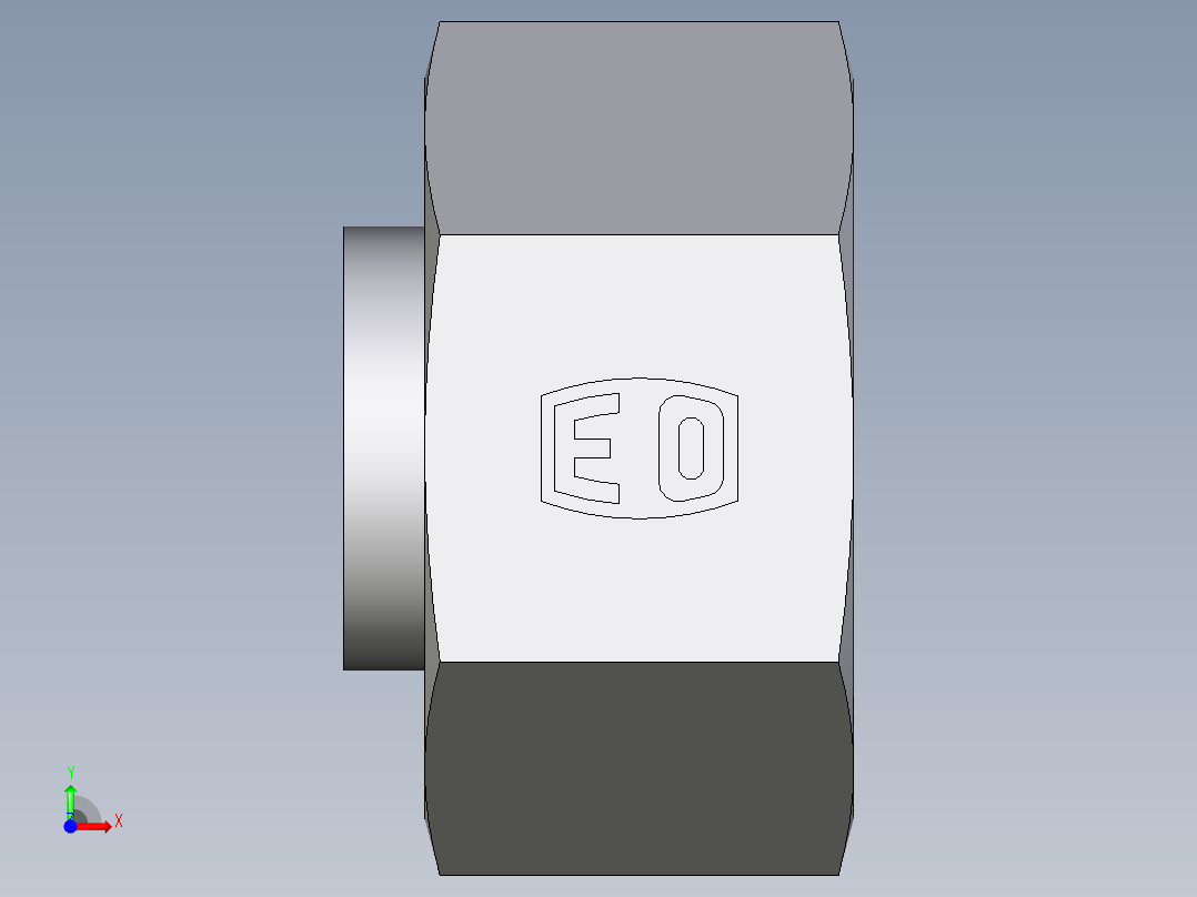 卡套式工业通用硬管接头EO_Blanking_plug_with_nut_for_cones_VKAM30SCF前视图