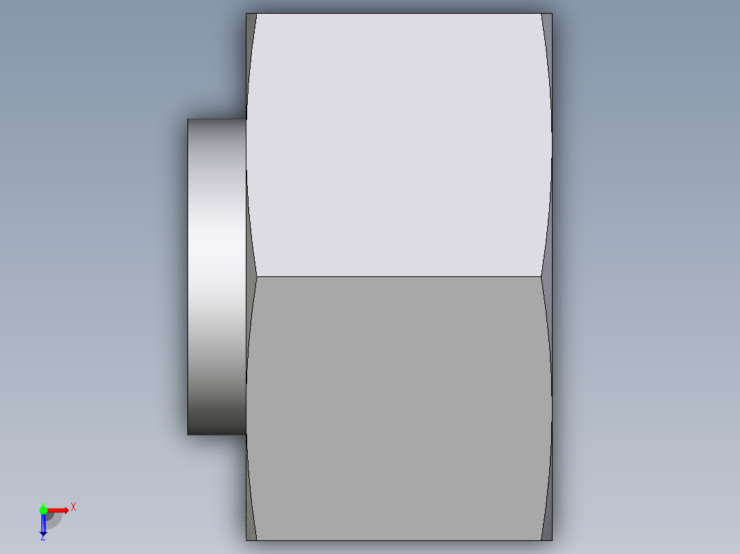 卡套式工业通用硬管接头EO_Blanking_plug_with_nut_for_cones_VKAM30SCF俯视图