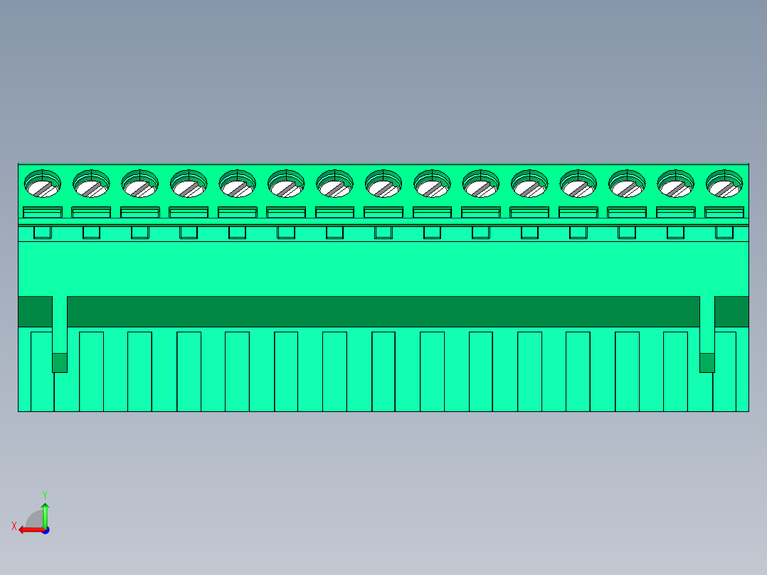 DEGSON 2EDG 系列 5.0mm 可插拔接线端子组-2EDGKL-5.0-15P-14-00AH后视图