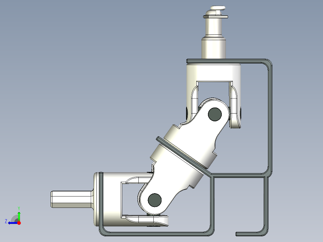 universal-joint 万向节结构3D图纸 INVENTOR设计右视图