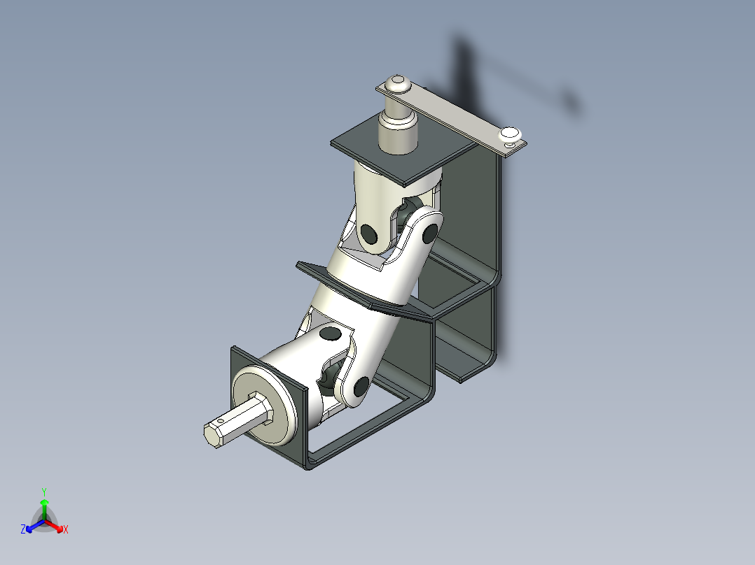 universal-joint 万向节结构3D图纸 INVENTOR设计正等轴测图