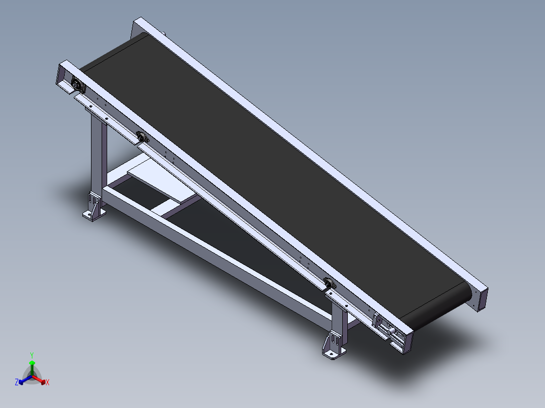 hs-80t-产品输送装置（带式输送机）正等轴测图