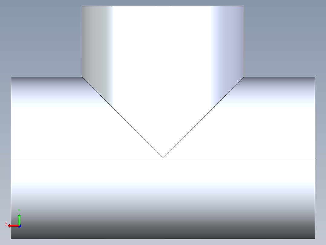 CPVC管件01-Sch80_Tee_SxSxS_9801-025_2.5in后视图