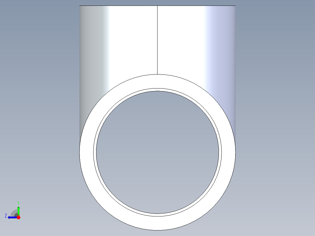 CPVC管件01-Sch80_Tee_SxSxS_9801-025_2.5in右视图