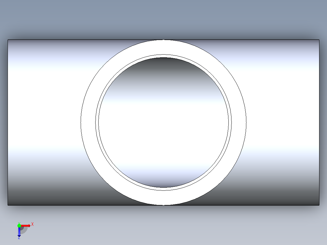 CPVC管件01-Sch80_Tee_SxSxS_9801-025_2.5in俯视图