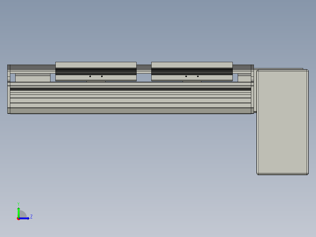 直线模组LHB17-L40-S150-LD设计图纸左视图