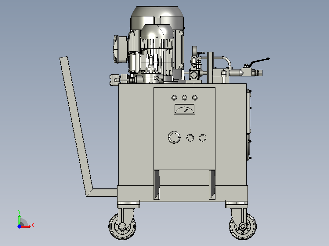 移动移动式HPU压力检测机前视图