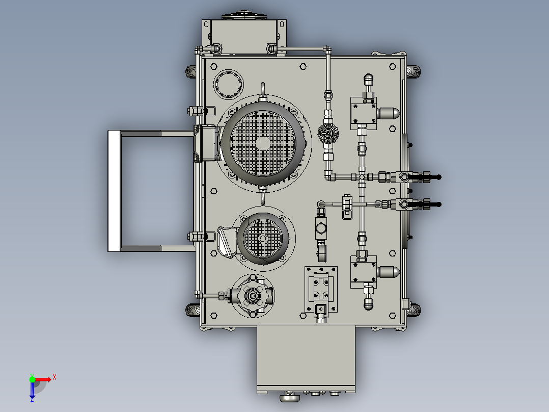 移动移动式HPU压力检测机俯视图