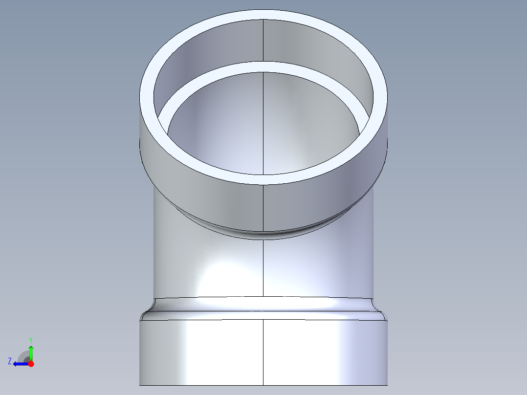 船舶管路系统S4_SeaDrainPLUS_1-8Bend-SxS_37E165003_3in Sea Drain Plus - 45 Bend - SxS右视图